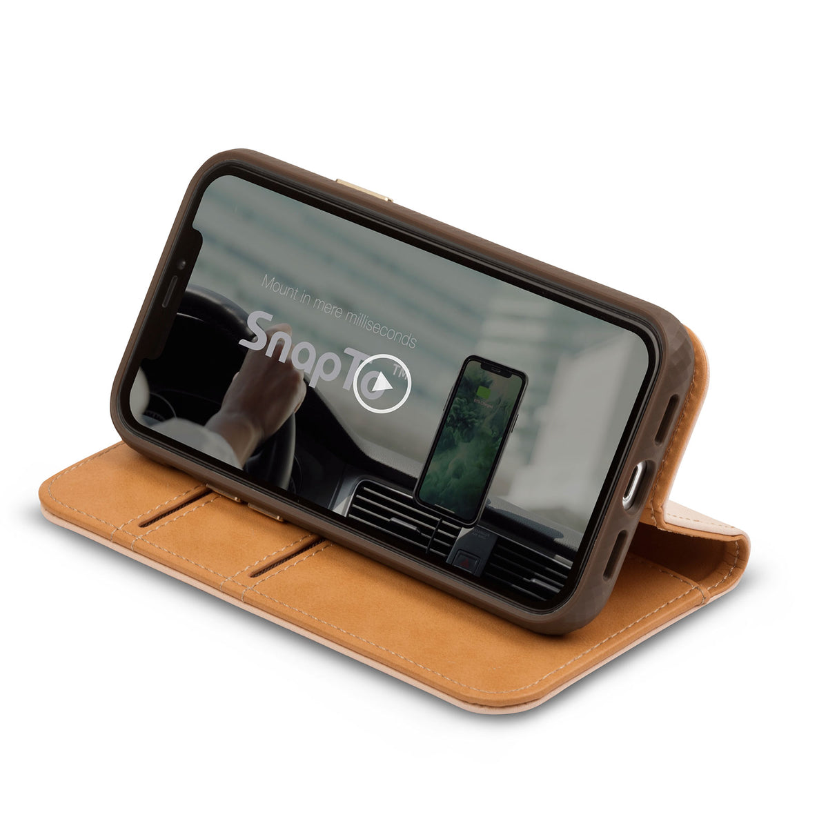 Moshi Overture Wallet Case For iPhone 12 / 12 Pro - Luna Pink - Mac Addict