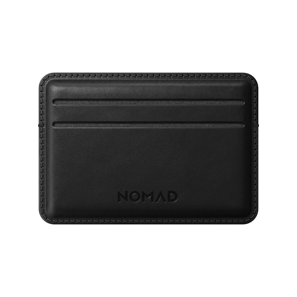Nomad Card Wallet w/ Horween Leather - BLACK - Mac Addict