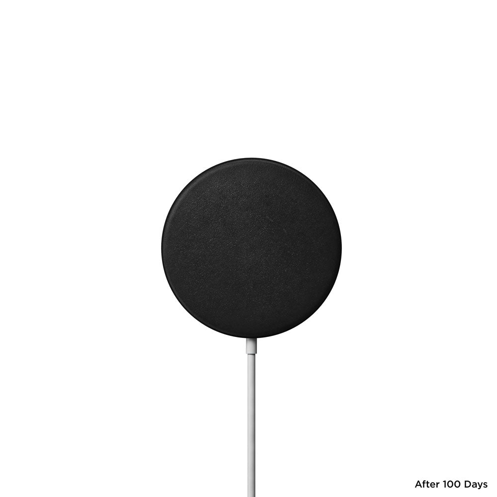 Nomad Leather Cover For MagSafe Charger - BLACK - Mac Addict