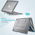 Rugged Protective & Heavy Duty Case Macbook Air 13.6 2022 M2 - Clear Grey