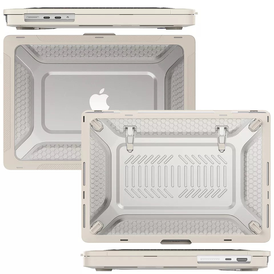 Rugged Protective &amp; Heavy Duty Case Macbook Air 13.6 2022 M2 - Clear Stone