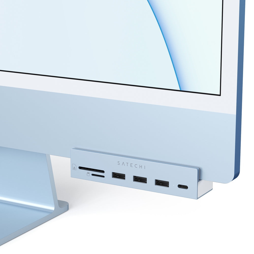 Satechi USB-C Clamp Hub for 24 inch iMac (Blue)