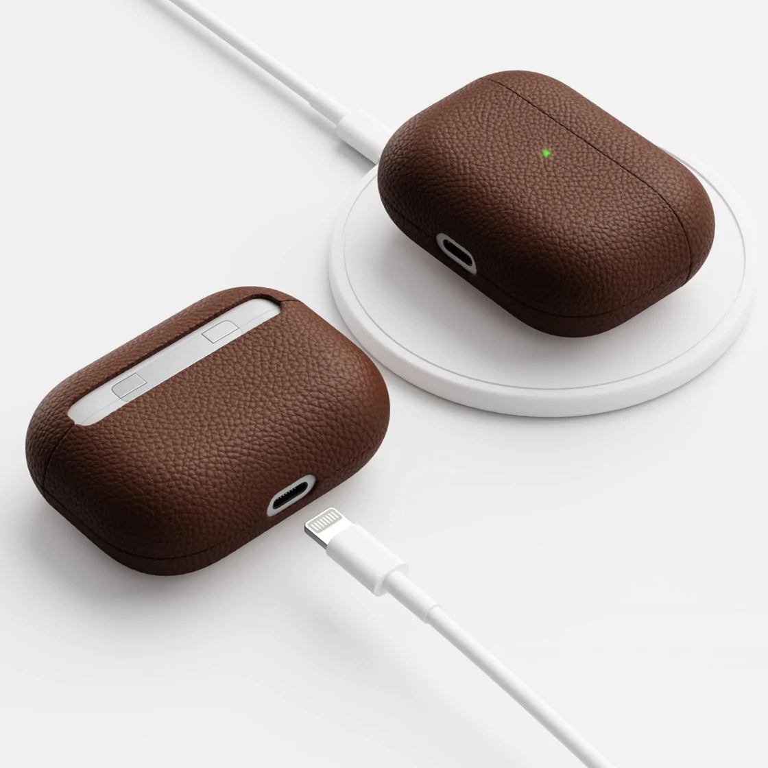 Keybudz Artisan Leather Case for Airpods Pro - Natural Brown