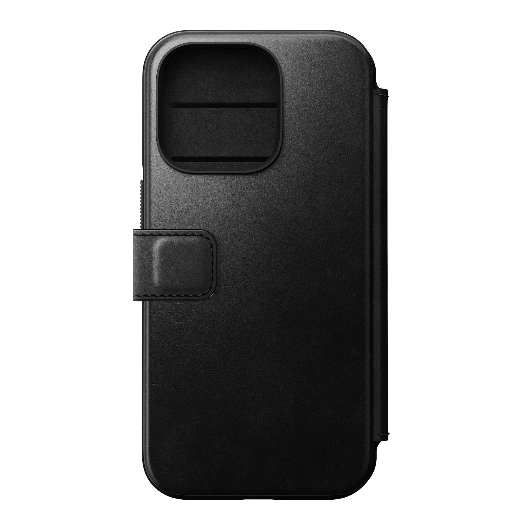Nomad Modern Horween Leather Folio Case iPhone 14 Pro Max - Black