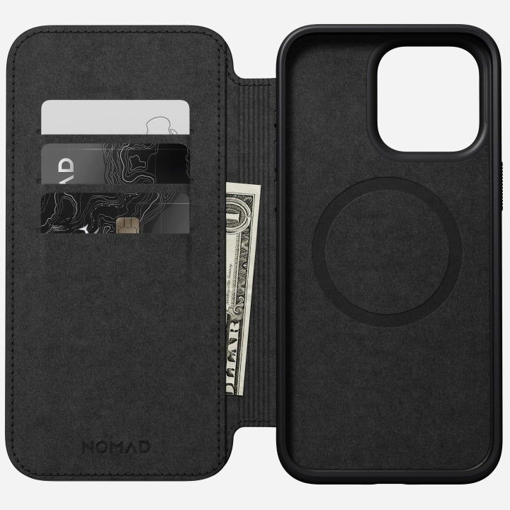Nomad Modern Leather Folio Case iPhone 15 Pro Max -English Tan
