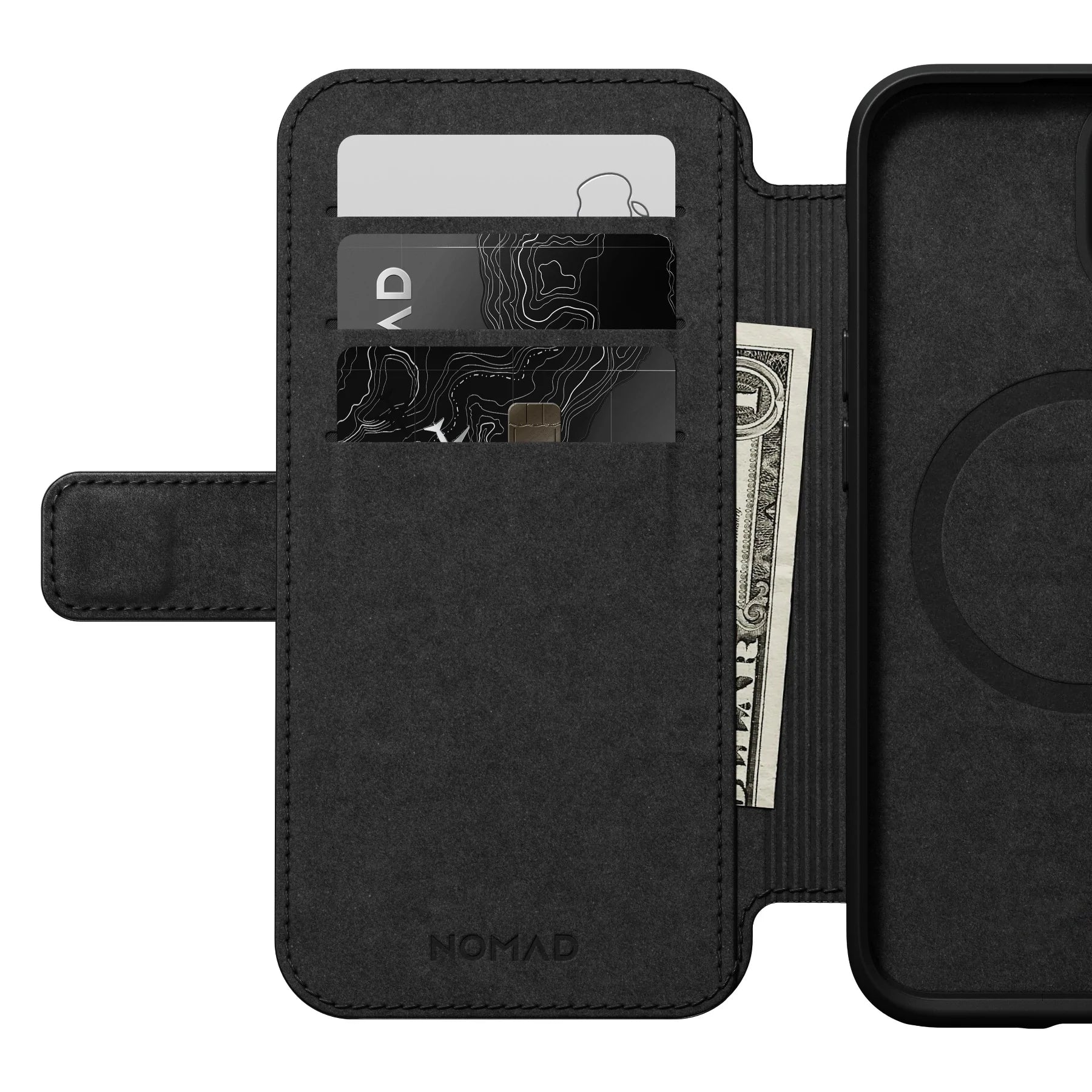 Nomad Modern Leather Folio Case iPhone 14 Plus - Black