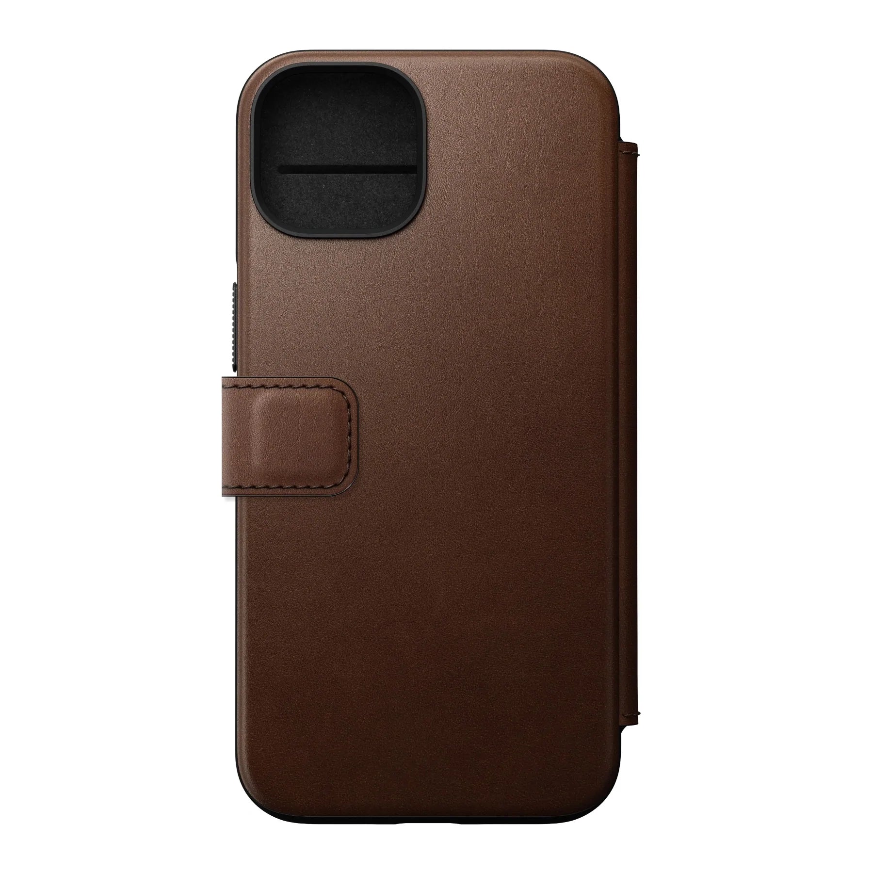 Nomad Modern Leather Folio Case iPhone 15 Plus - Brown