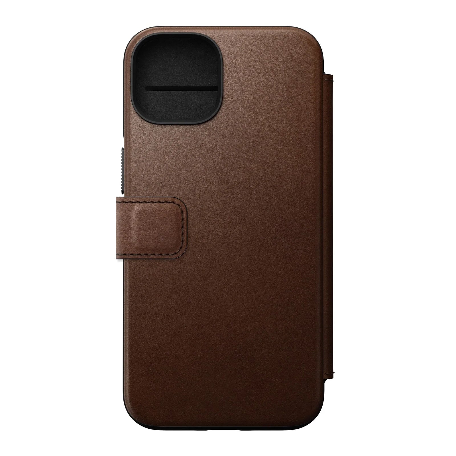 Nomad Modern Leather Folio Case iPhone 16e / 15 - Brown
