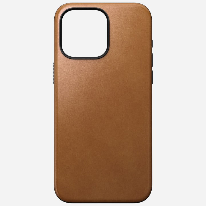 Nomad Modern Leather Case w/ Nomad Leather for iPhone 15 Pro Max - English Tan