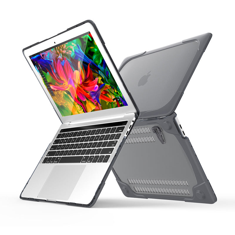 Rugged Protective & Heavy Duty Case Macbook Air 13 (2018 & 2020) - Clear Grey