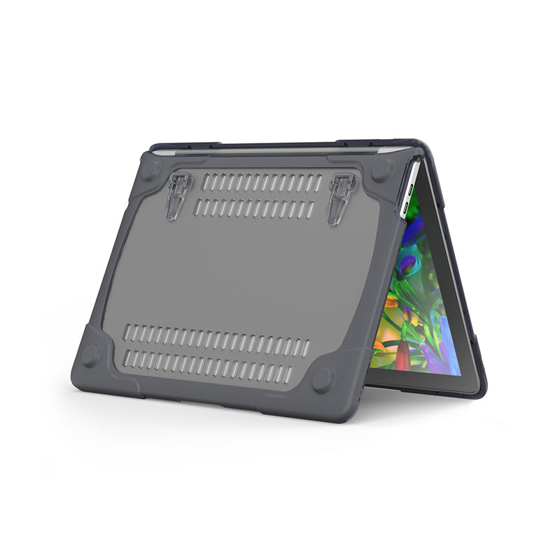 Rugged Protective & Heavy Duty Case Macbook Air 13 (2018 & 2020) - Clear Grey