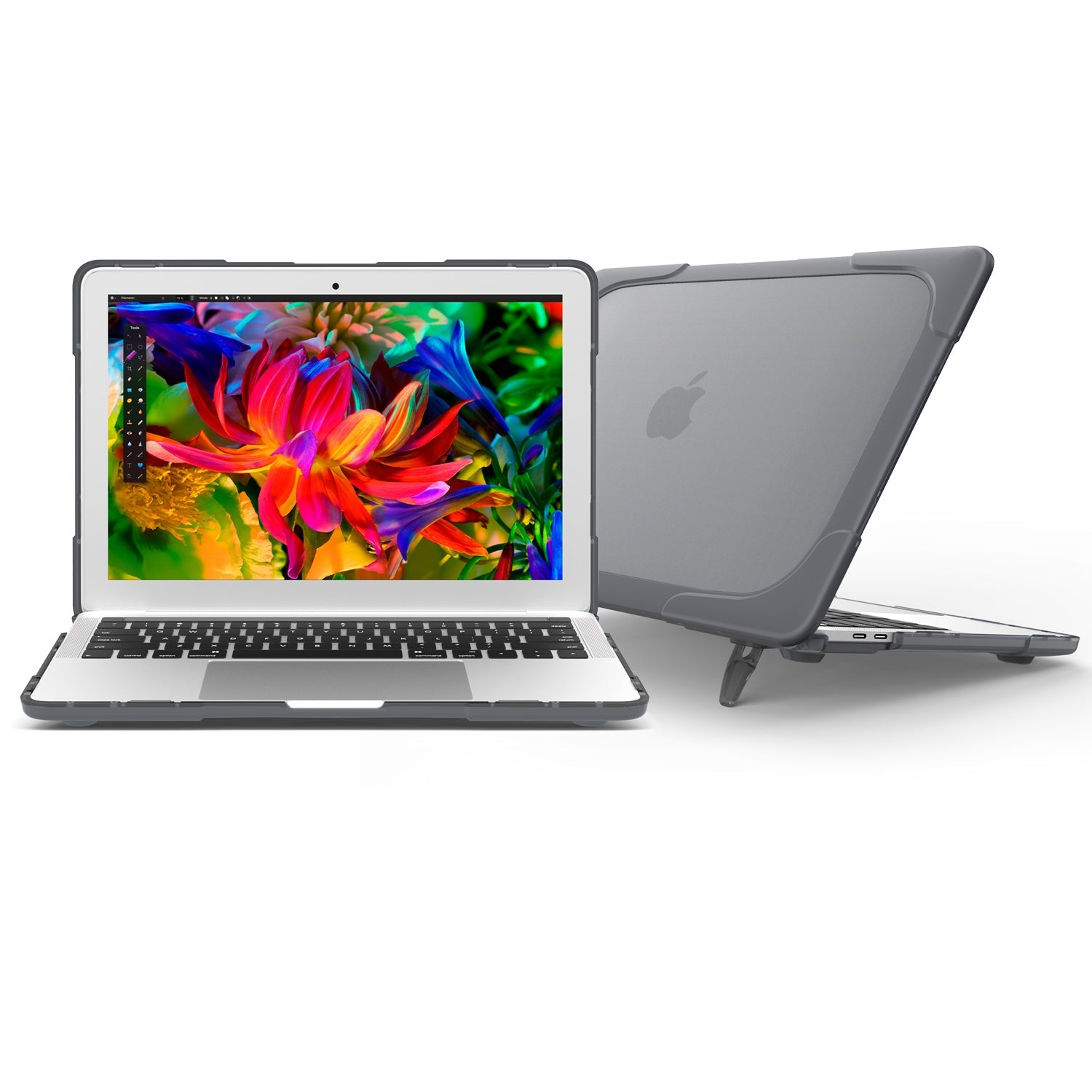 Rugged Protective & Heavy Duty Case Macbook Pro 13 (2016-2019) - Clear Grey