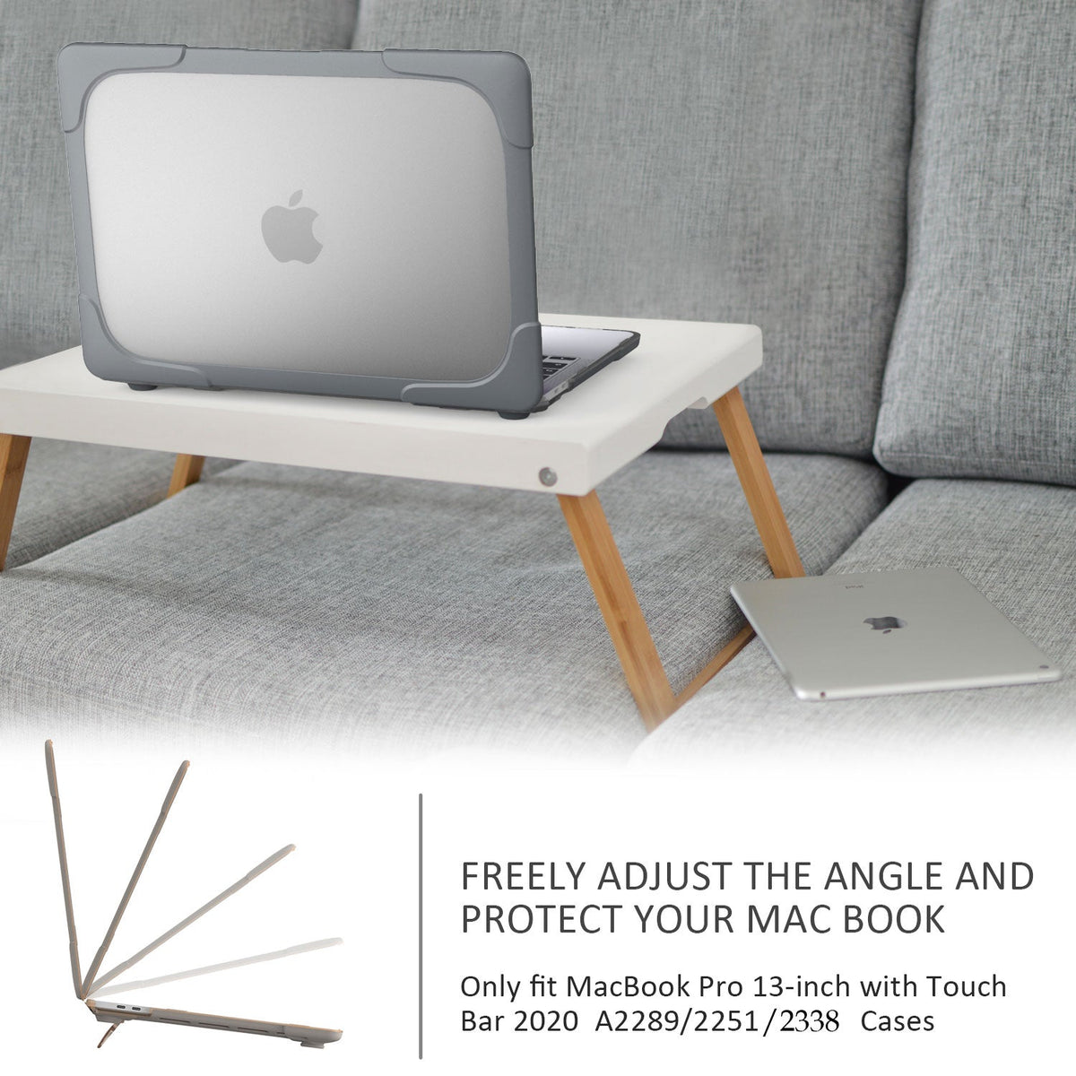 Rugged Protective & Heavy Duty Case Macbook Pro 13 (2020 & 2021) - Clear Grey