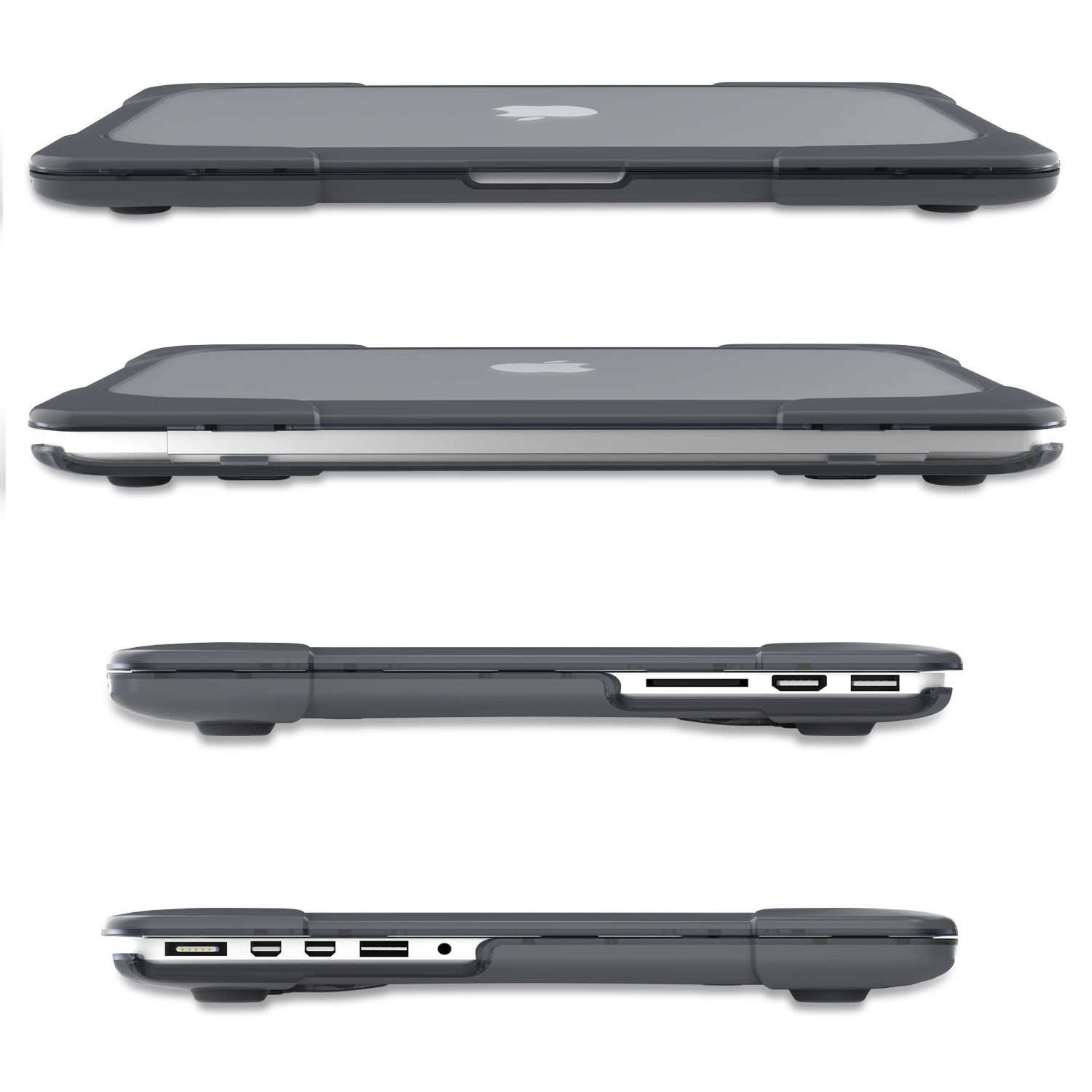Rugged Protective & Heavy Duty Case Macbook Retina 15 (2012-2015) - Clear Grey