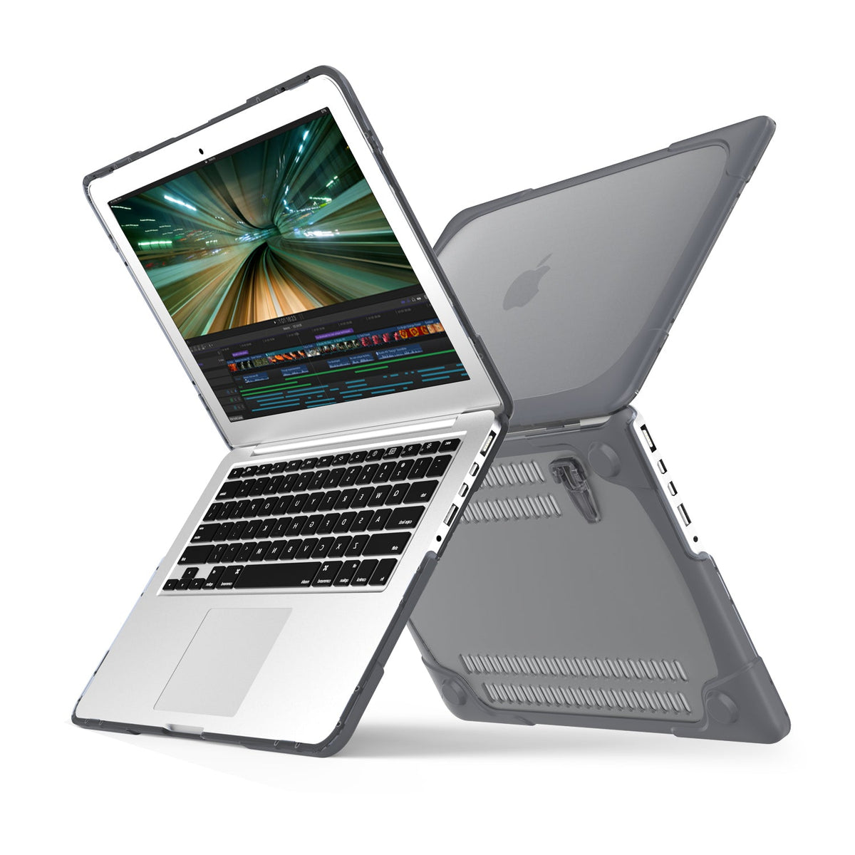 Rugged Protective &amp; Heavy Duty Case Macbook Retina 15 (2012-2015) - Clear Grey