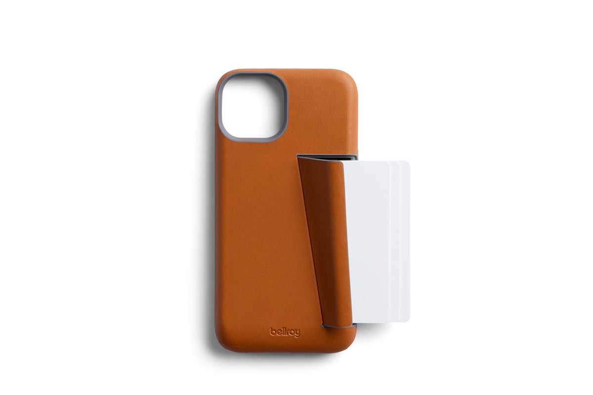 Bellroy Leather 3 Card Case iPhone 14 Standard - Terracotta