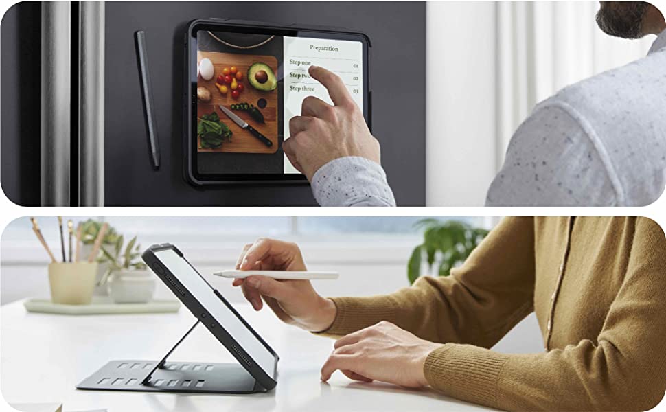 Zugu Rugged Folio Case iPad Mini 6/7 / A17 Pro  Gen & Magnetic Stand - Black